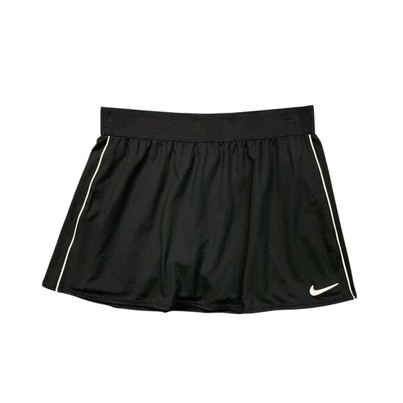 Nike Skort Womens M Medium Black White Court Dri Fit Pull On Wicking Tennis - Picture 1 of 11